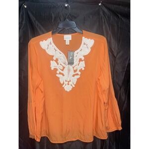 Chicos Woman's Embellished Popover Size 3 New With Tags